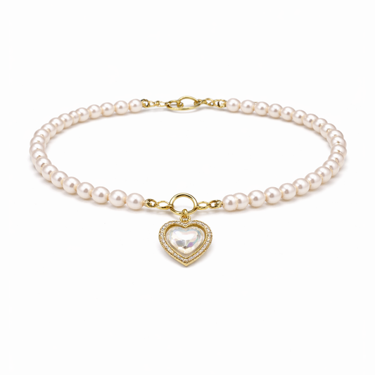 Imitation Pearl Pendant Necklace